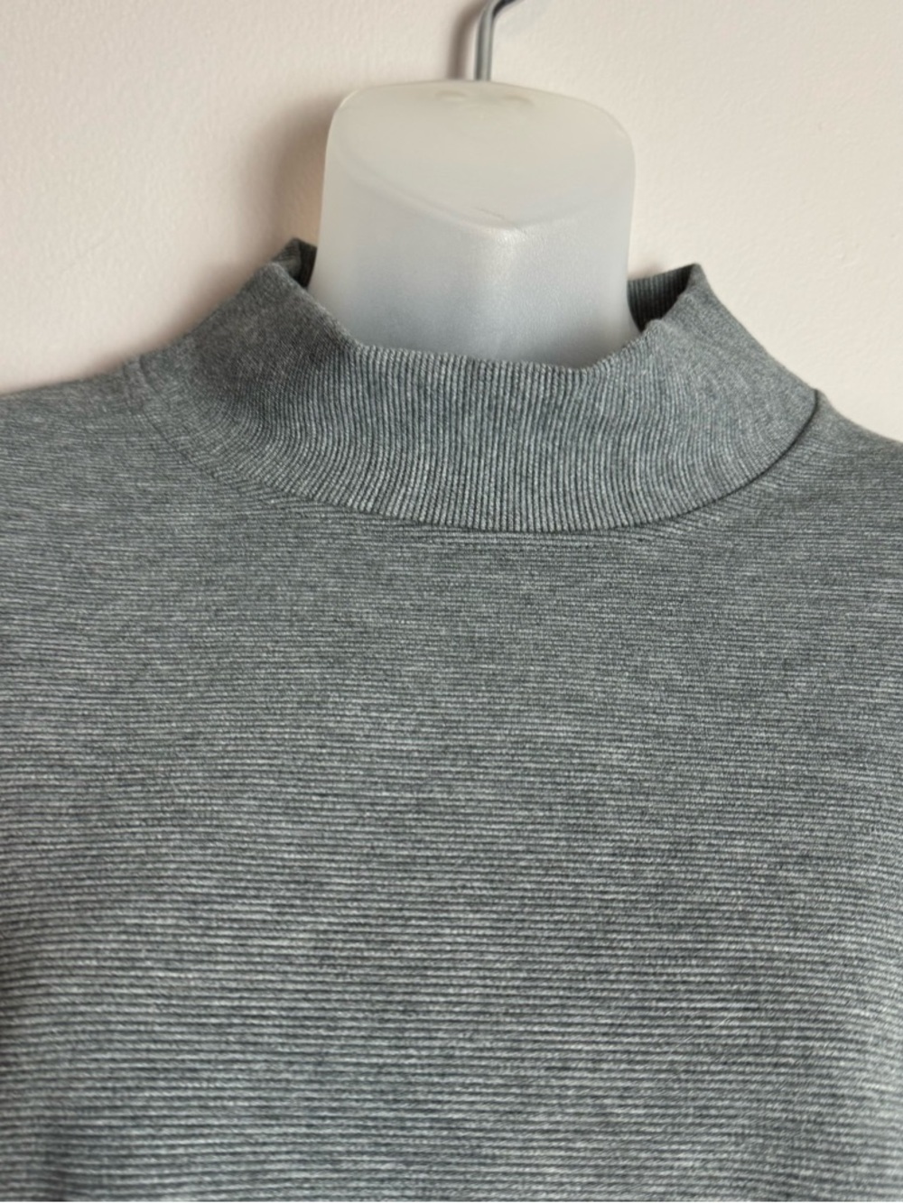 CALIA by Carrie Underwood Grey Ribbed Knit Mock Neck Everyday Sweater Size L - Picture 4 of 7